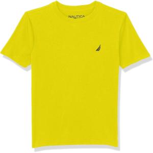 imageNautica Boys Short Sleeve Solid Crew Neck TShirt Soft Comfortable Relaxed FitSulphur Spring Fb26