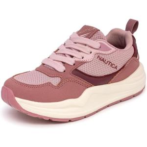 imageNautica Girls Sneakers  LaceUp Tennis Shoes Casual ampamp Comfortable for ToddlersToddler Little Kids ampamp Big Kids PlatformRegularBerry Pink