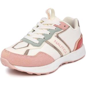 imageNautica Girls Sneakers  LaceUp Tennis Shoes Casual ampamp Comfortable for ToddlersToddler Little Kids ampamp Big Kids PlatformRegularBlush Golddelgadia