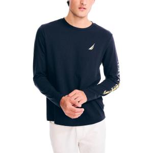 imageNautica Mens Sustainably Crafted LongSleeve Graphic TShirtNavy