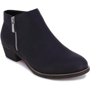 imageNautica Womens Ankle Boot with Side Zipper  Stylish Dress Boot for Women  Featuring a Low Heel Chic Design and Versatile Sizing  The Perfect Ankle Bootie for Dressy and Casual Occasions  AlaraBlack Smooth