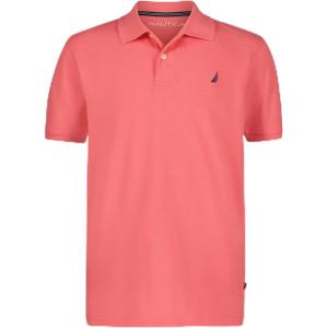 imageNautica Boys Short Sleeve Anchor Polo Button Closure Soft ampamp Comfortable Pique FabricTeaberry