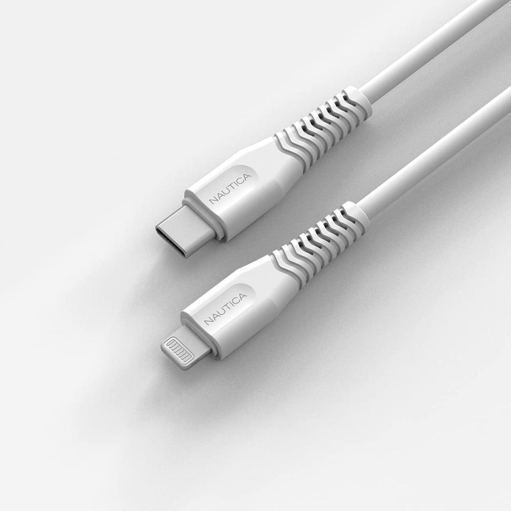 imageNautica USB C to Lightning Cable Type C to Lightning Cable USB C Charger MFi Verified Fast Charger Charging Cord Compatible with iPhone 1312 Pro Max11XXSXR iPad AirPod 4 Ft C100 RedWhite