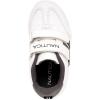 imageNautica Kids Double Strap Sneakers  Casual Athletic Shoes for Boys and Girls  Durable and Comfortable Fit for Toddlers and Little KidsWhite Grey Stripes