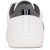 imageNautica Kids Double Strap Sneakers  Casual Athletic Shoes for Boys and Girls  Durable and Comfortable Fit for Toddlers and Little KidsWhite Grey Stripes