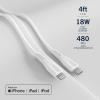 imageNautica USB C to Lightning Cable Type C to Lightning Cable USB C Charger MFi Verified Fast Charger Charging Cord Compatible with iPhone 1312 Pro Max11XXSXR iPad AirPod 4 Ft C100 RedWhite