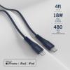imageNautica USB C to Lightning Cable Type C to Lightning Cable USB C Charger MFi Verified Fast Charger Charging Cord Compatible with iPhone 1312 Pro Max11XXSXR iPad AirPod 4 Ft C100 RedNavy