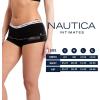 imageNautica Womens Cotton Boyshort Underwear Set 5PackBlackRock SaltLt Bleach HeatherBarbados CherryNt Floral Outline