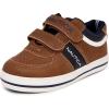 imageNautica Kids Double Strap Sneakers  Casual Athletic Shoes for Boys and Girls  Durable and Comfortable Fit for Toddlers and Little KidsTan Navy Whitelimpopo