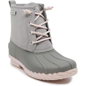 imageNautica Kids Boys ampamp Girls Duck Boots Kids Waterproof Rain Snow Boots Insulated Winter Boots ToddlerLittleBig KidLight Grey