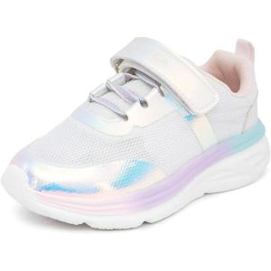 imageNautica Kids Fashion Sneaker Athletic Running Shoe with One Strap Boys  GirlsToddlerLittle KidWhite Iridescentgrigi