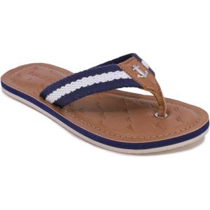 imageNautica Womens Thong Strap Sandal FlipFlop Boat SlideNavy White