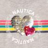 imageNautica Girls Short Sleeve Legacy TShirt with Flip Sequin Design Cotton Tee with Tagless InteriorGrey Linked Heart