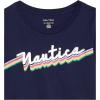 imageNautica Girls Short Sleeve Legacy TShirt with Flip Sequin Design Cotton Tee with Tagless InteriorPeacoat ScriptSequin