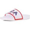 imageNautica Womens Athletic Slide Sandals  Comfort SlipOn Shower Shoes QuickDry Beach Sandals NonSlip Boat Slides for Pool ampamp Casual WearAmmiered White Blue