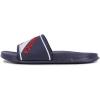 imageNautica Womens Athletic Slide Sandals  Comfort SlipOn Shower Shoes QuickDry Beach Sandals NonSlip Boat Slides for Pool ampamp Casual WearHanired White and Blue
