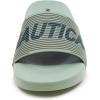 imageNautica Womens Athletic Slide Sandals  Comfort SlipOn Shower Shoes QuickDry Beach Sandals NonSlip Boat Slides for Pool ampamp Casual WearKayak Green