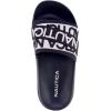 imageNautica Womens Athletic Slide Sandals  Comfort SlipOn Shower Shoes QuickDry Beach Sandals NonSlip Boat Slides for Pool ampamp Casual WearNavy Whitenara
