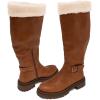 imageNautica Womens Tall Shaft Riding Boots Stylish KneeHigh Dress Shoes for Fall ampamp WinterCognacalibe