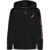 imageNautica Boys Long Sleeve Fleece Full Zip Hoodie Comfortable Relaxed FitJclass Duo True Black