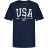 imageNautica Boys Short Sleeve Graphic Crew Neck TShirt Soft Comfortable Relaxed FitTeam Usa Yale Blue
