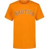 imageNautica Boys Short Sleeve Graphic Crew Neck TShirt Soft Comfortable Relaxed FitVarsity Arch Persimmon
