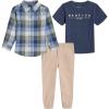 imageNautica babyboys 3 Pieces Pant SetPlaza TaupeNavy Blazer
