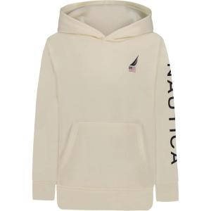 imageNautica Boys Long Sleeve Fleece Pullover Hoodie Comfortable Relaxed FitUsa Flag Turtle Dove