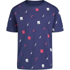 imageNautica Boys Short Sleeve Legacy Crew Neck TShirtOutline Jclass Navy Fb41