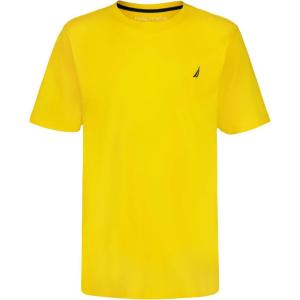imageNautica Boys Short Sleeve Solid Crew Neck TShirt Soft Comfortable Relaxed FitLemon