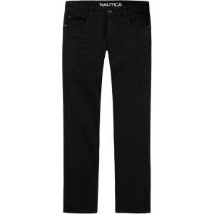 imageNautica Boys Skinny Fit Stretch Denim Jeans 5Pocket Style Zipper Fly ampamp Button ClosureBlack
