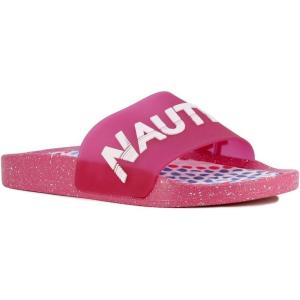 imageNautica Womens Athletic Slide Sandals  Comfort SlipOn Shower Shoes QuickDry Beach Sandals NonSlip Boat Slides for Pool ampamp Casual WearEsmeraymagenta Dot