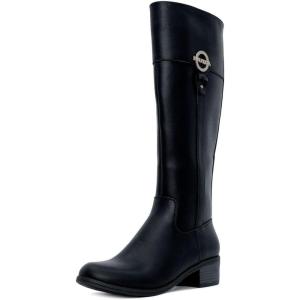 imageNautica Womens Tall Shaft Riding Boots Stylish KneeHigh Dress Shoes for Fall ampamp WinterBlackginger Lily
