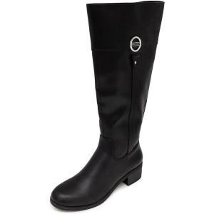 imageNautica Womens Tall Shaft Riding Boots Stylish KneeHigh Dress Shoes for Fall ampamp WinterBlackginger Lily X