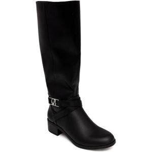 imageNautica Womens Tall Shaft Riding Boots Stylish KneeHigh Dress Shoes for Fall ampamp WinterBlackginita X