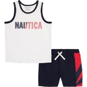 imageNautica boys 2pc Tank and Short SetBright White