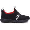 imageNautica Kids SlipOn Sneakers Stylish and Comfortable Athletic Shoes for Boys and Girls in Toddler and Little Kid SizesBlack Solid Red