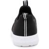 imageNautica Kids SlipOn Sneakers Stylish and Comfortable Athletic Shoes for Boys and Girls in Toddler and Little Kid SizesBlackWhite Ribbed