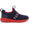imageNautica Kids SlipOn Sneakers Stylish and Comfortable Athletic Shoes for Boys and Girls in Toddler and Little Kid SizesNavy Red Os