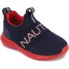 imageNautica Kids SlipOn Sneakers Stylish and Comfortable Athletic Shoes for Boys and Girls in Toddler and Little Kid SizesNavy Red Os