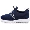 imageNautica Kids SlipOn Sneakers Stylish and Comfortable Athletic Shoes for Boys and Girls in Toddler and Little Kid SizesNavyWhite Ribbed
