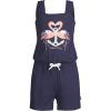 imageNautica girls Patterned Knit Jersey Romper Sleeveless Relaxed Fit ampamp Cinched WaistPeacoat Anchor