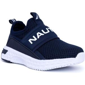 imageNautica Kids SlipOn Sneakers Stylish and Comfortable Athletic Shoes for Boys and Girls in Toddler and Little Kid SizesNavy Whiteborro