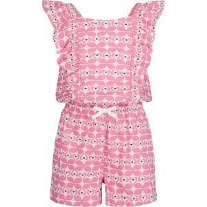 imageNautica girls Patterned Knit Jersey Romper Sleeveless Relaxed Fit ampamp Cinched WaistHot Pink Flamingo