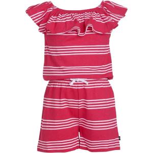imageNautica girls Patterned Knit Jersey Romper Sleeveless Relaxed Fit ampamp Cinched WaistVirtual Pink