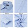 imageNautica Regular Fit Long Sleeve Button Down Dress Shirts for Men  Wrinkle Free Long Sleeve Shirt Mens Formal 4Way StretchLight Blue Check