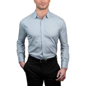 imageNautica Regular Fit Long Sleeve Button Down Dress Shirts for Men  Wrinkle Free Long Sleeve Shirt Mens Formal 4Way StretchBlue Green Plaid