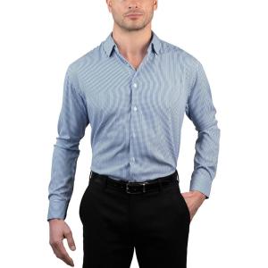 imageNautica Regular Fit Long Sleeve Button Down Dress Shirts for Men  Wrinkle Free Long Sleeve Shirt Mens Formal 4Way StretchBlue Plaid