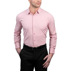 imageNautica Regular Fit Long Sleeve Button Down Dress Shirts for Men  Wrinkle Free Long Sleeve Shirt Mens Formal 4Way StretchPink