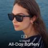 imageNautica Tailwind Smart Sunglasses for Men ampamp Women  Wireless Smart Glasses with Open Ear Speakers and Microphone Polarized UV400 Lenses  Solid Navy Blue Wide FitFathom Dark Teal Solid  Wide